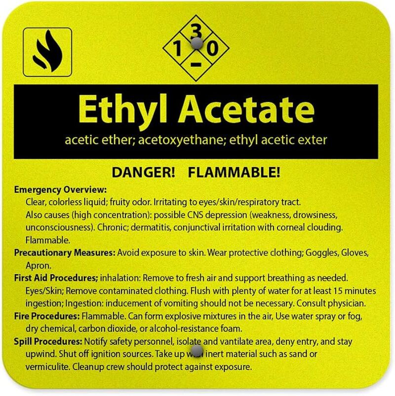 Những lưu ý an toàn khi sử dụng dung môi Ethyl Acetate